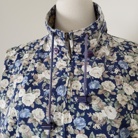 Vintage Floral vest long waist ties sleeveless 90s - Picture 5 of 7